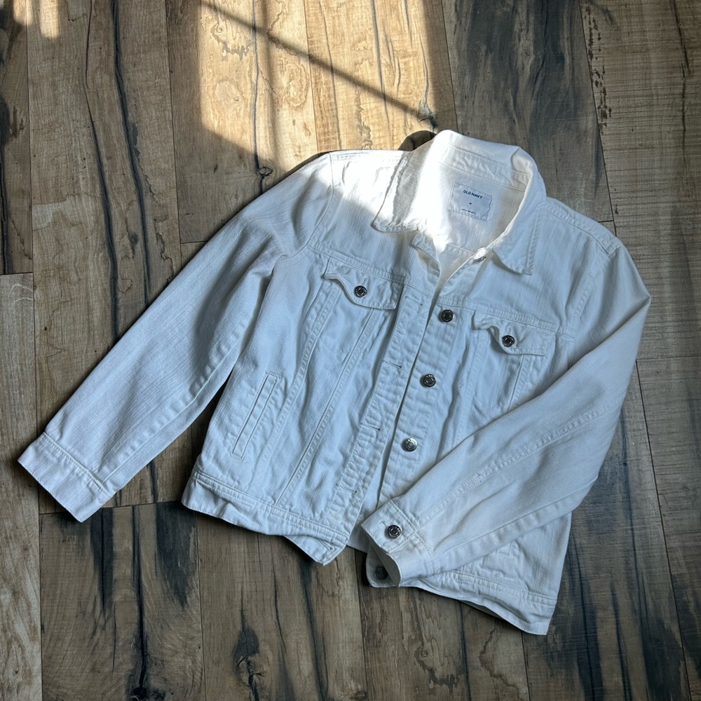 Old Navy White Jean Jacket
